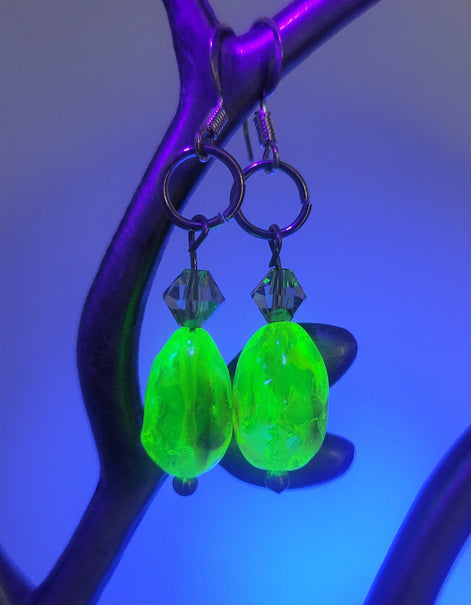 Uranium Glass Earrings